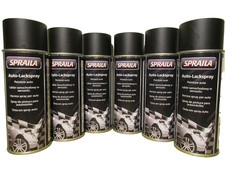6 Spraydosen schwarz matt
