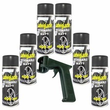 Schwarz matt 6 Spraydosen