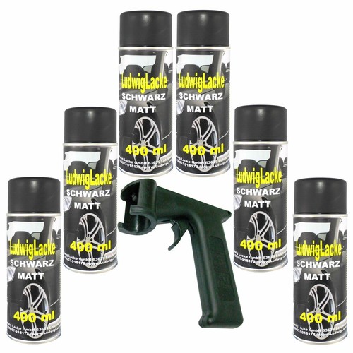 Schwarz matt spraydosen - 6,